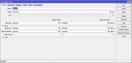 setting simple queue mikrotik winbox